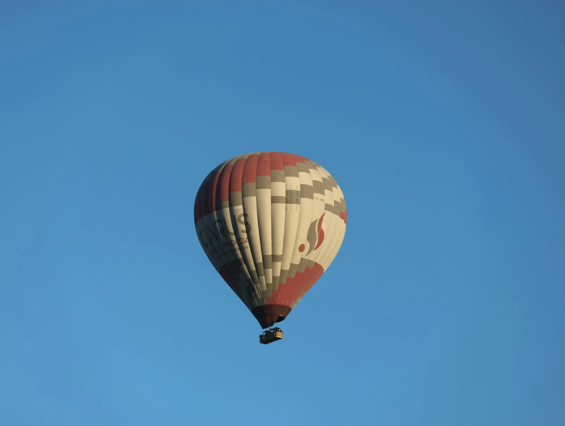 Hot air balloon flying on the sky