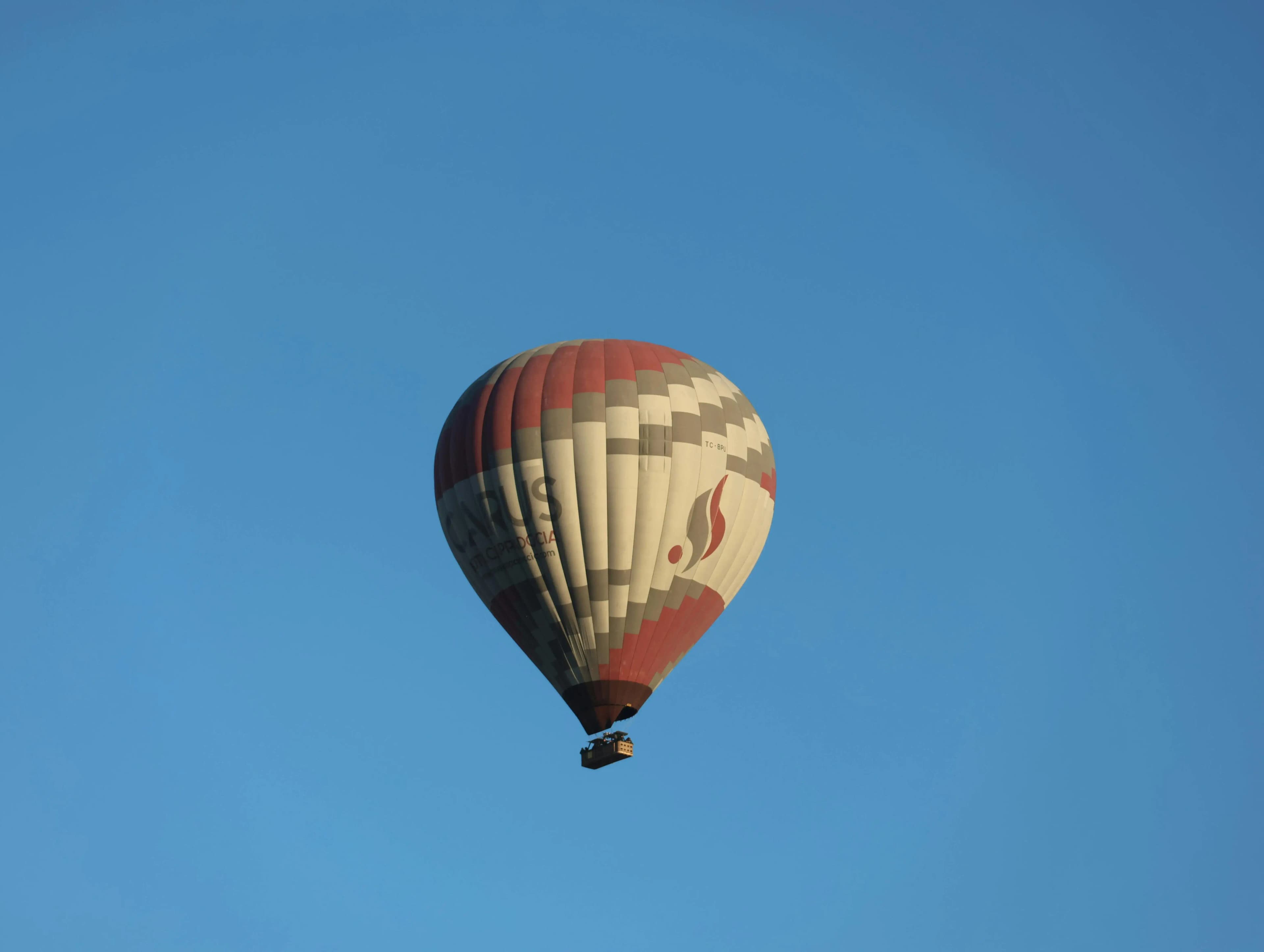 Hot air balloon flying on the sky