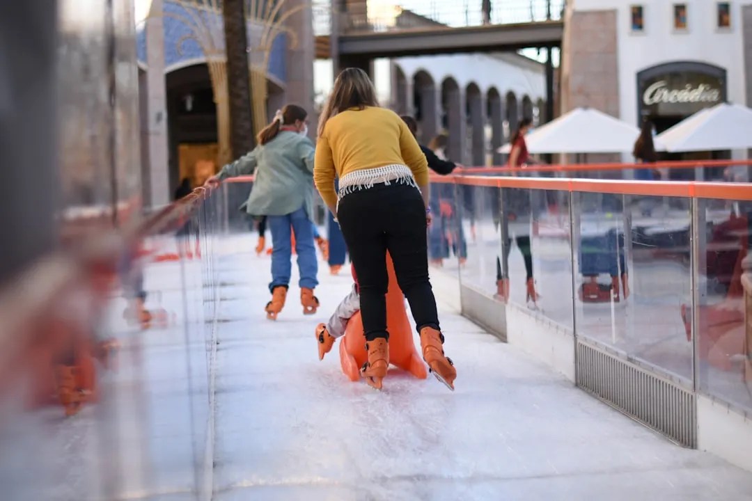 People skating at an ice rink